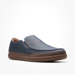 Clarks Men’s Un Lisbon Twin Navy Oily Lea-Lugger Style 10.5 M